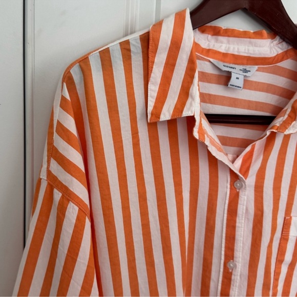 Old Navy Striped "The Boyfriend" Shirt - Picture 3 of 12